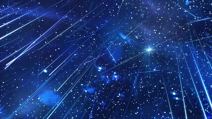 Vector Abstract, science, futuristic, energy technology concept. Digital image of light rays, stripes lines with blue light background