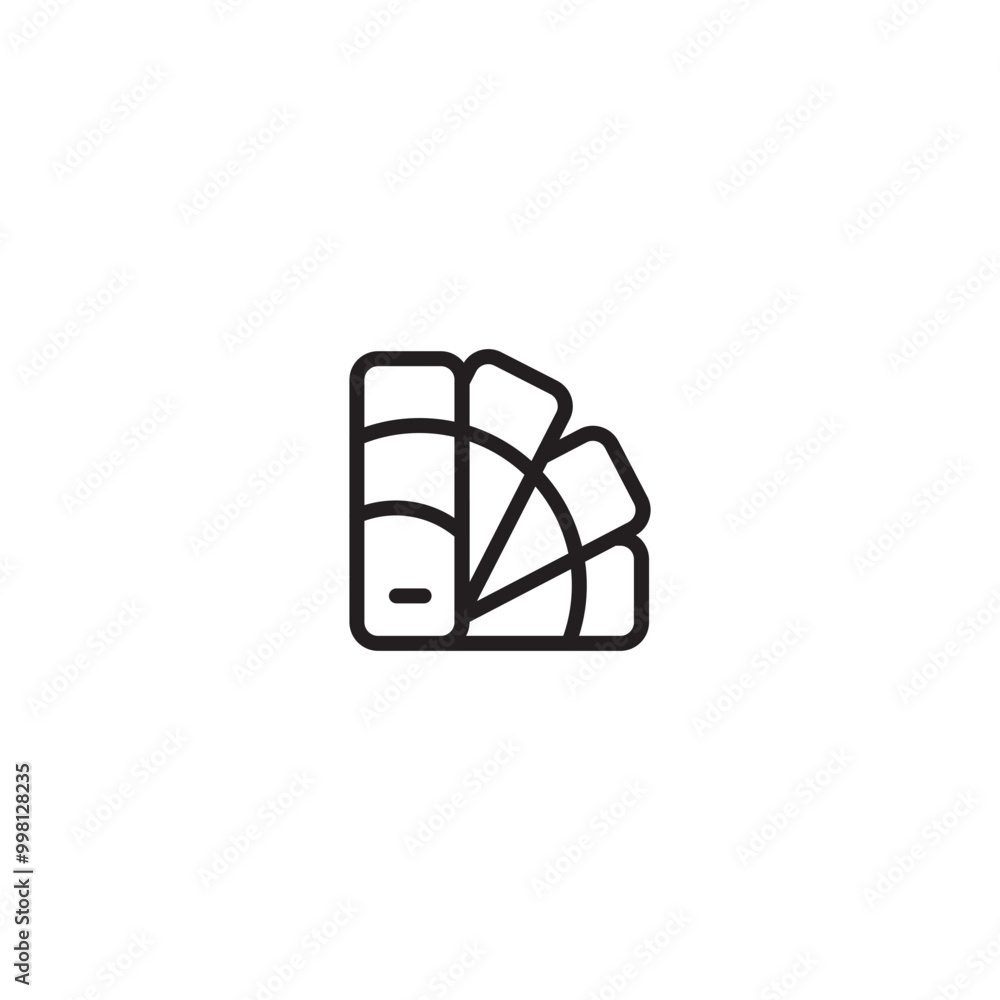Poster sample color icon. sign for mobile concept and web design. digital print service icon. editable icon