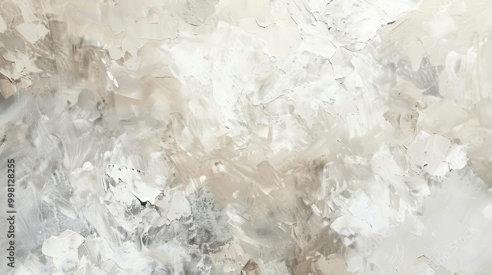 Poster abstract texture in soft muted tones of white and beige, creating a calming and elegant backdrop