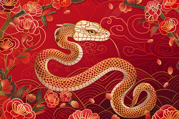 Fototapeta premium Beautiful greeting card with holiday composition for happy and joy celebrate New Year