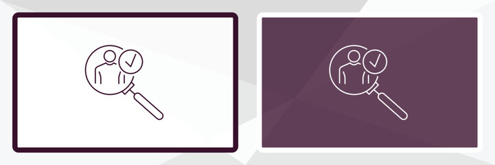 hiring outline icon. Linear vector from human resources concept. Thin line white and black hiring icon isolated on white and dark background