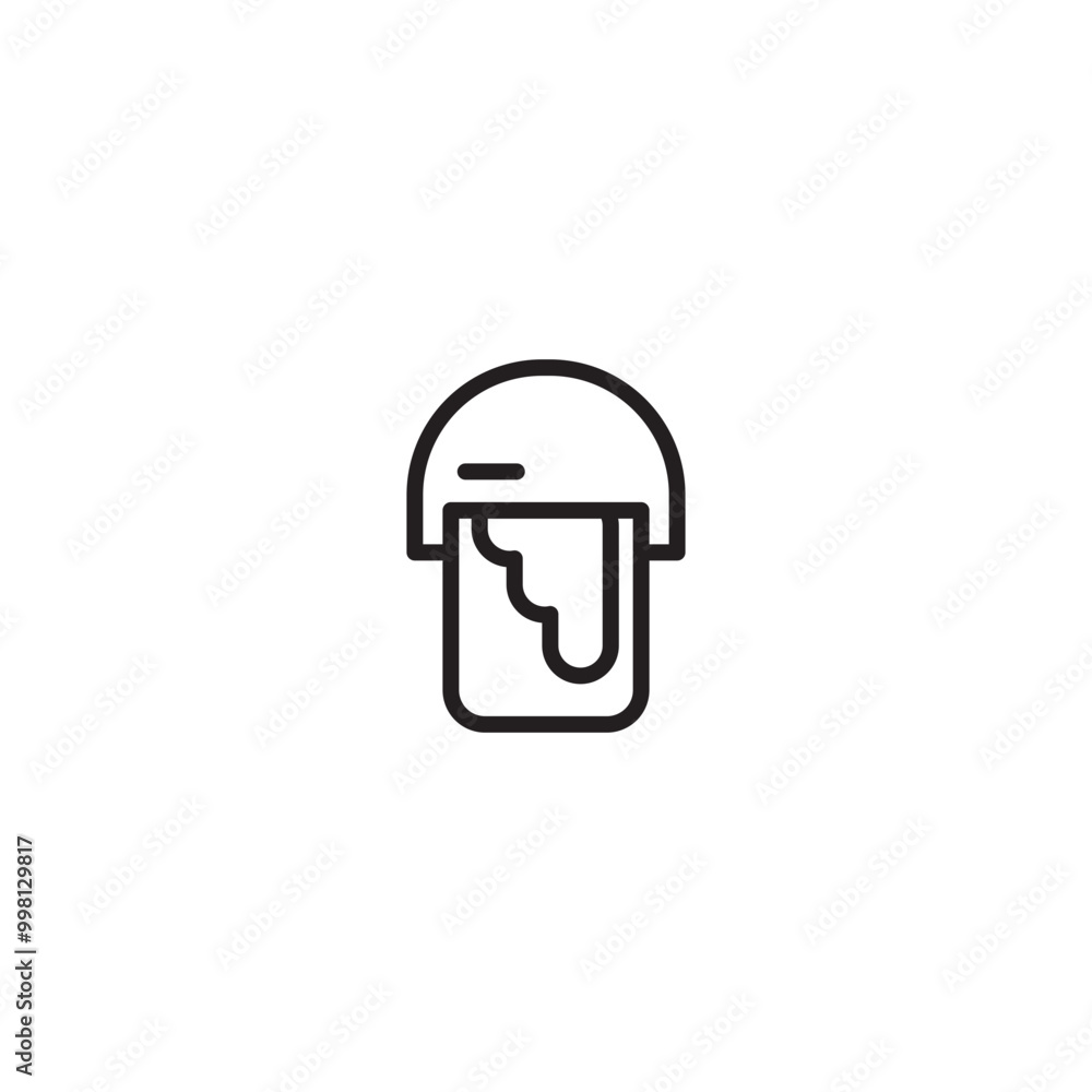 Poster bucket icon symbol vector image. sample print out icon. editable icon.