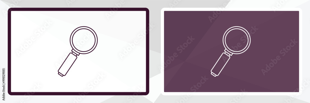 Poster searching outline icon. linear vector from human resources concept. thin line white and black search