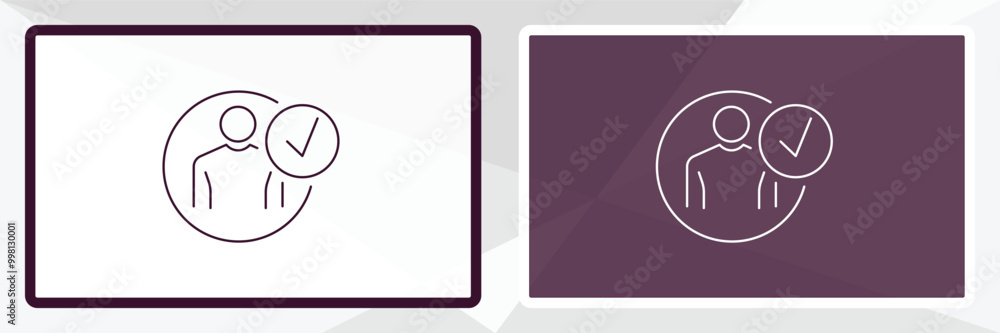 Poster candidate outline icon. linear vector from human resources concept. thin line white and black candid