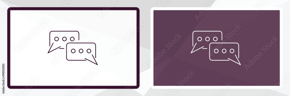 Poster dialogue outline icon. linear vector from human resources concept. thin line white and black dialogu