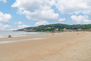 The beach in St Brelade on the iskland of Jersey one of the Channel islands