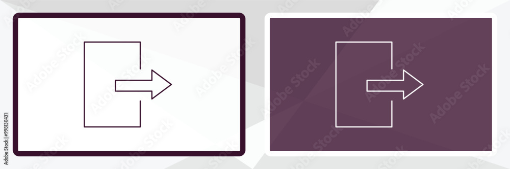 Poster quit outline icon. linear vector from human resources concept. thin line white and black quit icon i