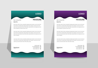 Creative modern corporate letterhead template design