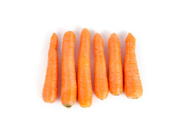 carrots isolated on white background 