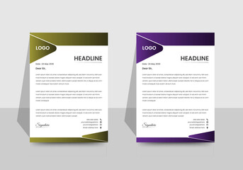 Creative modern corporate letterhead template design