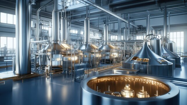 Industrial food production process, Beer manufacturing, Automated brewery, Food and beverage plant, Food safety, Brewing process