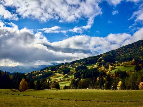 Panorama montano autunnale