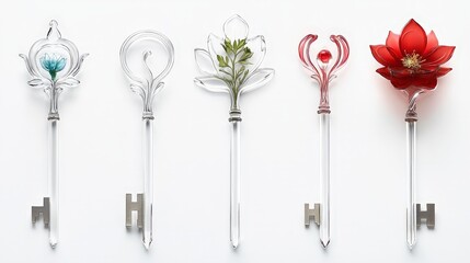 Glass Flower Keys   Unique Design Concept