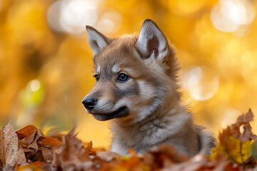 Obraz premium Wildlife photography nature autumn scenery generative AI