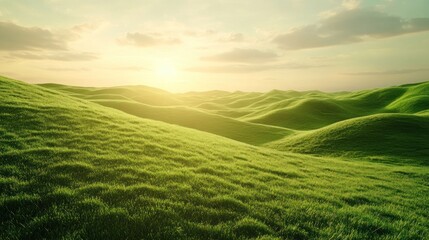 Obraz premium Rolling Hills at Sunset