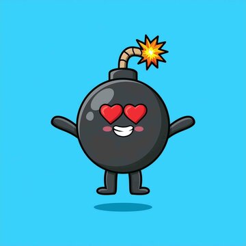 recommend clip art: bomb fall love mascot vector