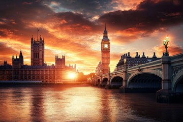 Big Ben London View Landscape Landmark