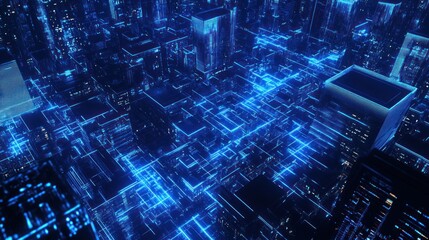 Cyberpunk Cityscape with Neon Lights