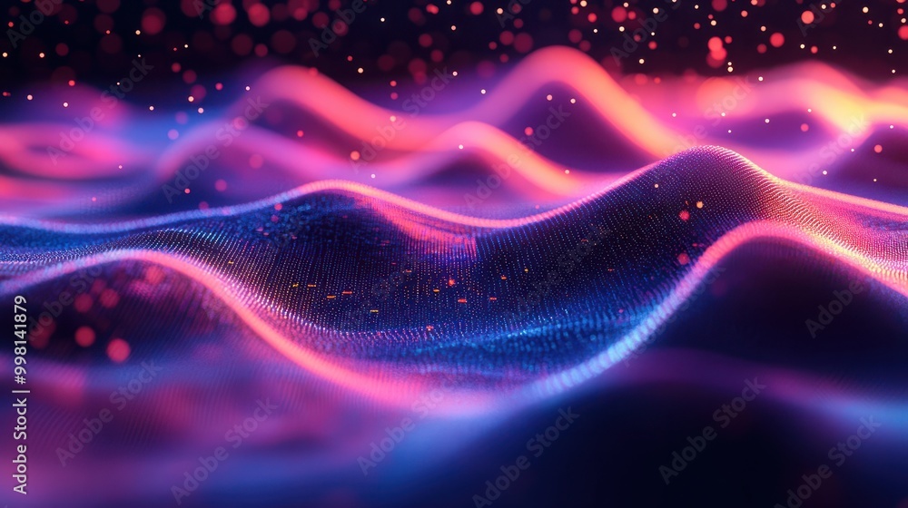 Poster abstract digital background. can be used for technological processes, neural networks and ai, digita