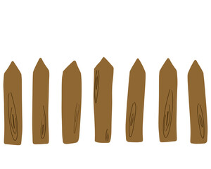 Wooden fence illustration