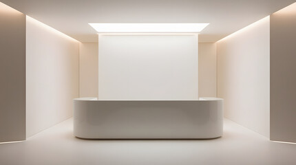 An empty white room with a window, showcasing minimalist design and open space	