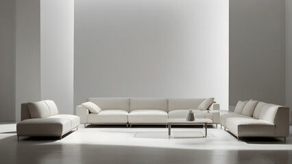 An empty white room with a window, showcasing minimalist design and open space	