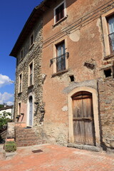 Old House Facades in Rural Village, Central Italy