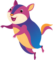 Cute Cartoon Hamster for Kids' Projects. 