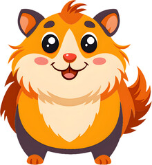 Obraz premium Adorable Standing Hamster for Your Designs. 