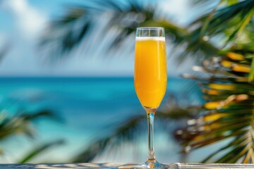 Refreshing Beach Mimosa with Orange for a Tropical Summer Brunch Cocktail Inspiration