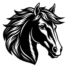 horse logo vector black silhouette tattoo design 