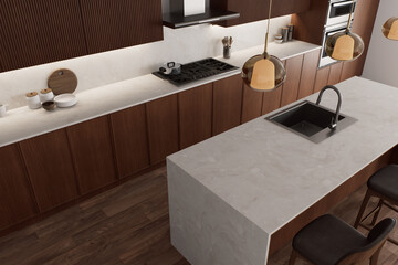 Discover modern kitchen design with sleek cabinets and elegant lighting for an inviting space