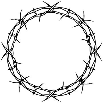 recommend clip art: circle barbed wire frame drawing-