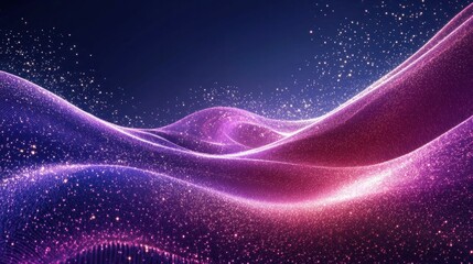 Technology abstract particle wave Background