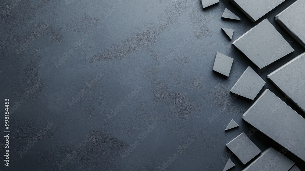 Poster abstract gray geometric background with broken shapes