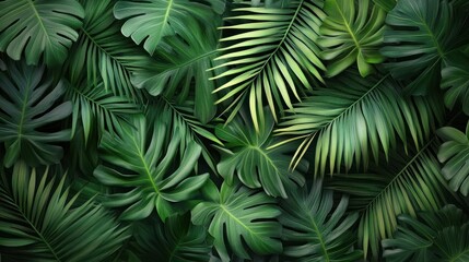 Tropische BlÃ¤tter Hintergrund. GrÃ¼ne PalmenblÃ¤tter