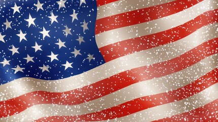 4 th July transparent American flag background.