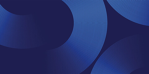 Abstract blue background with blue glowing diagonal geometric lines. Modern shiny blue rounded rectangle lines pattern. Minimalist graphic design. Futuristic