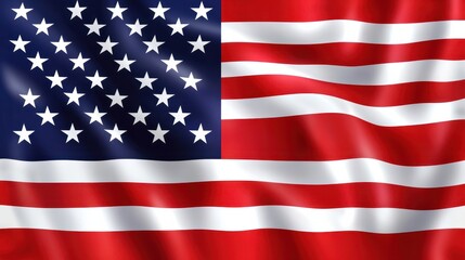 Fototapeta premium A red, white and blue American flag with stars