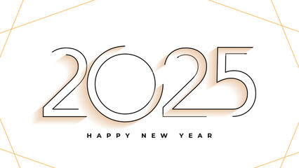 Happy New Year 2025 Greeting Card
