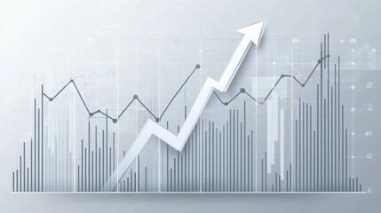 Growth and Success with Upward Arrow Graph