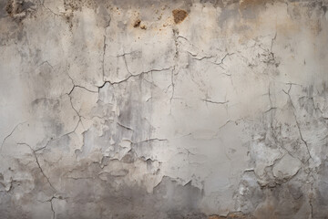 Fototapeta premium Processed collage of obsolete stucco wall with visible cracks texture. Background for banner, backdrop