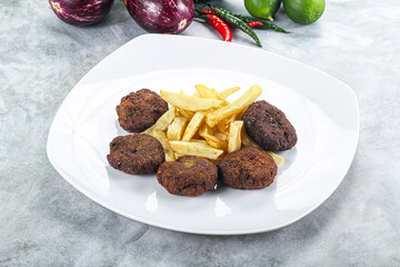 Vegan cuisine - chickpea round falafel