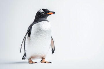Fototapeta premium Penguin Walking Forward Penguin in Motion with Extended Flippers