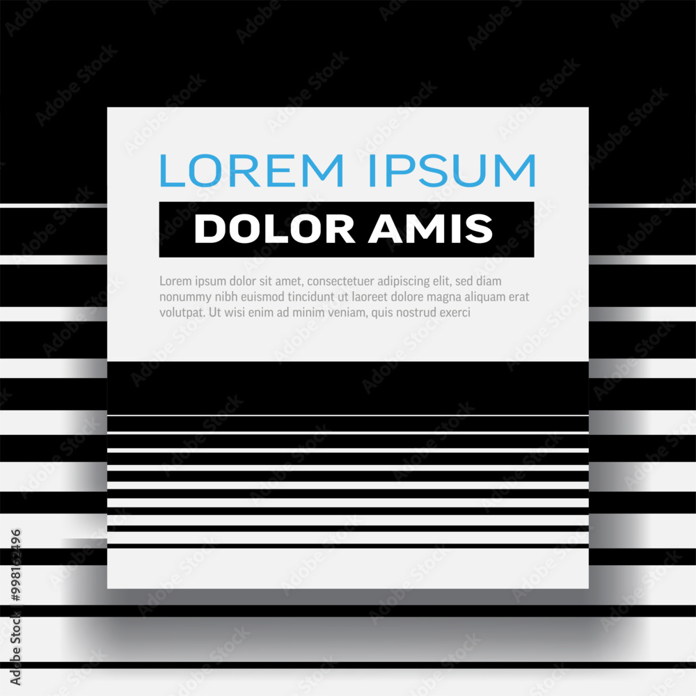 Poster abstract retro background made from black stripes on white background with place for your text. nice