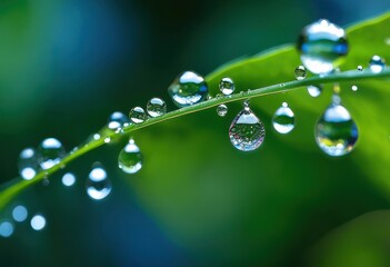 captivating close cascading water droplets glistening under natural light, aquatic, cascade, liquid, shine, reflection, beauty, clear, surface, refreshing