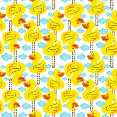 Little ducks and rubber ring anchors switch back and forth with cute patterns. anchor animal artistic baby background beach beautiful bird blue boy captain cartoon colorful cute design
