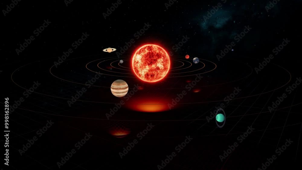 Canvas Prints the solar system, planet orbit rotation.
