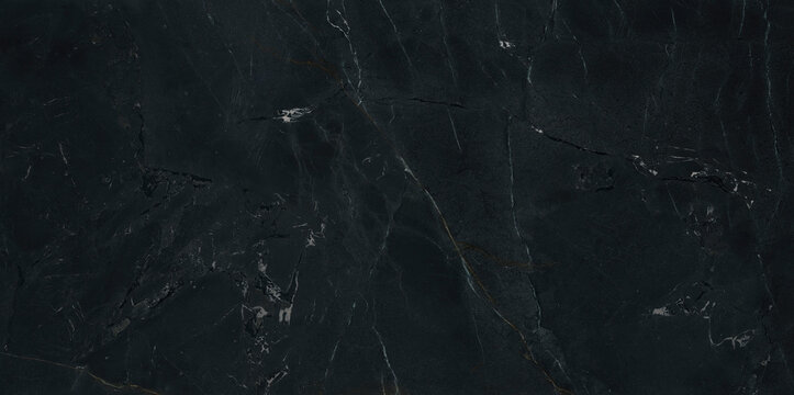 Textured of the black marble background. Gold and white patterned natural of dark gray marble texture.