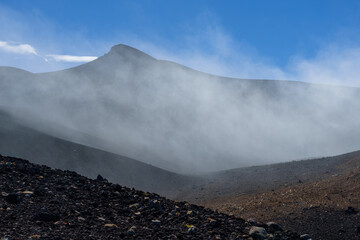 十勝岳登山　登山道からの景色　百名山